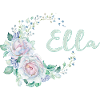 Ella Flower Wreath in Pastel Font