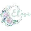 Elise Floral Wreath with Name