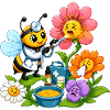 Bee caretaker in action