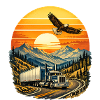 Truck Driver Truck Long-Distance Road Mountains