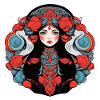 Déesse Florale Rouge
