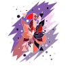Abstract bouquet in purple