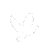 White Dove Outline Emblem