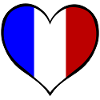 France Heart Flag