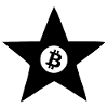 Symbole Noir du Bitcoin