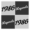 1986 Legends Script Collage