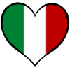 Italy Heart Flag