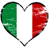 Drapeau du cœur de l’Italie utilisé