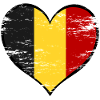 Belgium heart flag used