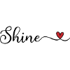 Shine Heart Typografie