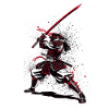 Red Katana Samurai – Japanischer Bushido-Krieger
