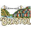 Bristol Clifton Suspension Bridge Retro Sticker