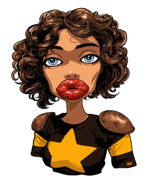 Star Hero Woman Comic Cartoon Pop Art