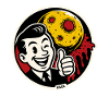 Cosmic Retro Moon Smile Sticker