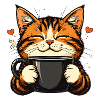 Cat Coffee Happiness Mug