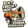 Verbal Überlegen Megaphone Cartoon