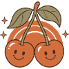 Sweet Retro Cherries Smile