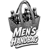 Men's handbag with beer filling