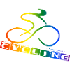 Lettrage arc-en-ciel cyclable