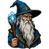 Mystic Wizard with Crystal Staff