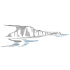 Seven Sisters | England Cliffs Lineart