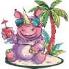 Rhinoceros Summer Palm Tree