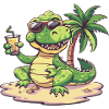 Alligator Summer Palm Tree