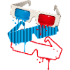 Retro 3D Glasses Graffiti Design
