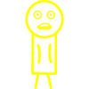 Überraschte Figur