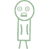 Schockierte Figur
