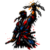 Farbexplosion Hahn Silhouette