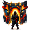 Fire Portal Ninja Graffiti