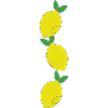 Rangée de citron jaune-vert