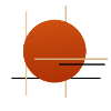Solar circle and abstract lines