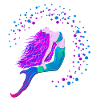 Fluorescent Mermaid Bubbles Circle