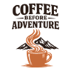 Coffee Before Adventure Mountain Graphic