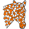 Orange Mosaic Horse