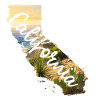 Aquarell Karte California