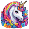 Flaming Rainbow Unicorn