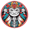 Circular Mandala Floral Mask