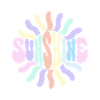 Radiant pastel sun