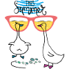 Geese with sunglasses