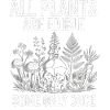 Edible Plants Skull Illustration