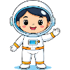 Kleiner Astronaut Sternsprung