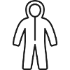 Schutz-Overall Line Icon Sicherheitsarbeitskleidung Symb