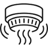 Rauchmelder-Leitungssymbol Brandschutzalarm Symbol
