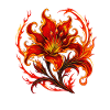 Flammenblüte Feuerblume Kunstmotiv