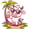 Cow Summer Palm Tree
