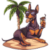 Dobermann Hund Sommer