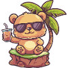 Bear Summer Palm Tree